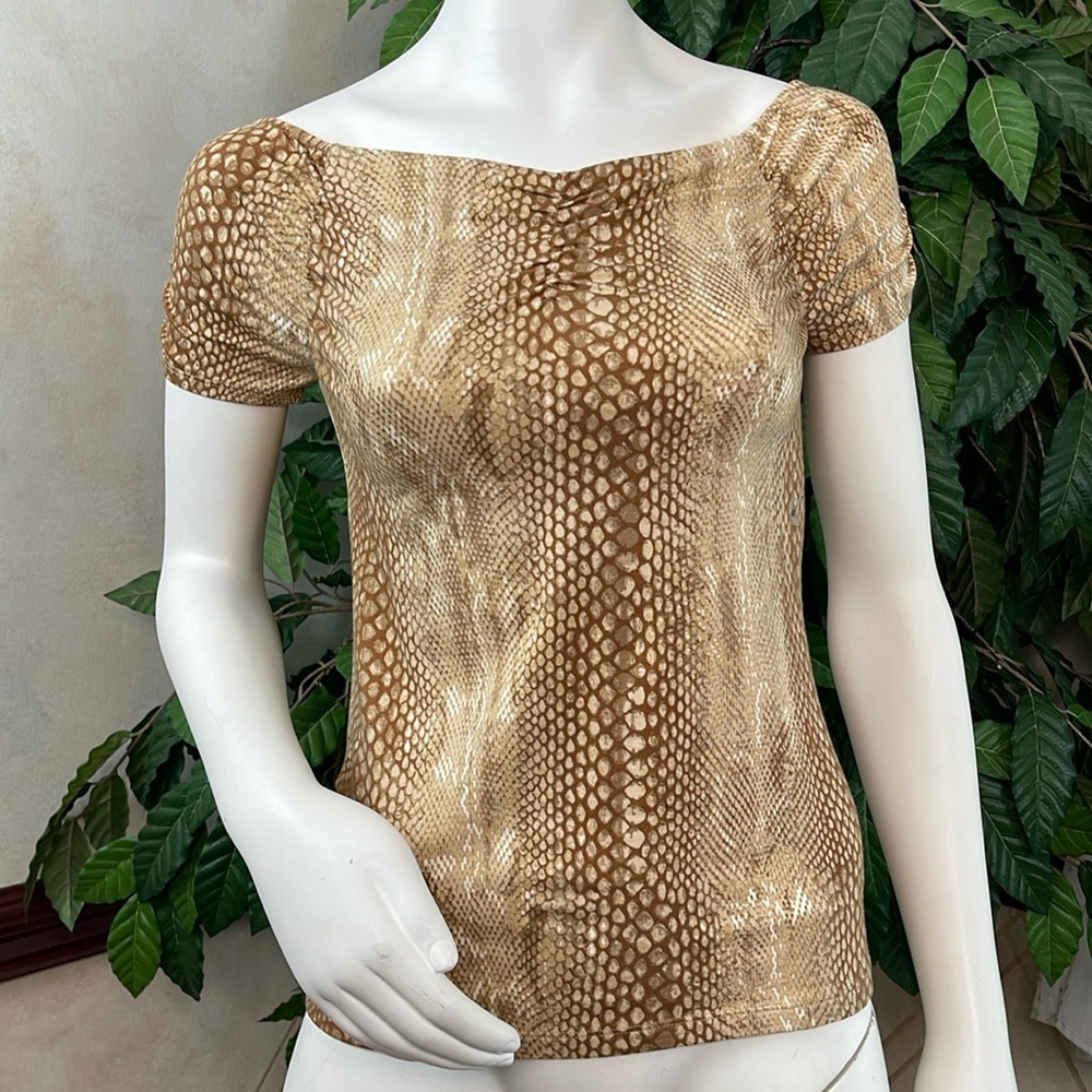 EXPRESS SNAKESKIN PRINT TOP